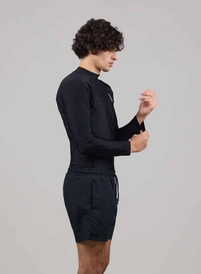 Just Nature Black Long Sleeve Rashguard for Men | Best Price UAE